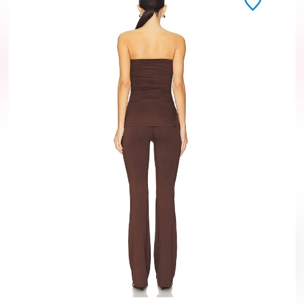 Superdown annalise pants set Chocolate Brown top outfit Revolve New M - Picture 3 of 8